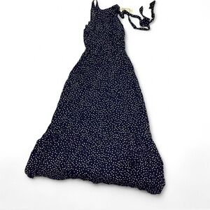 Dark Blue Polka Dots Dress